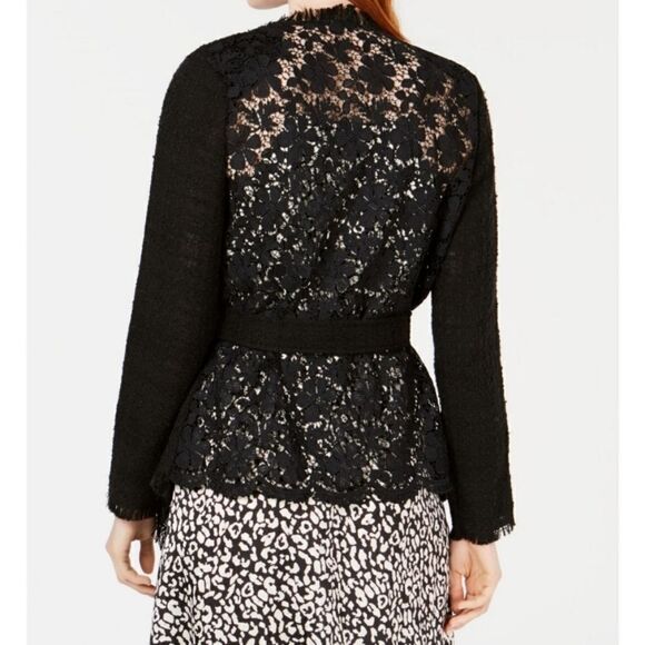 Stella Ginger Lace Boucle Wrap Jacket Black - Picture 2 of 6
